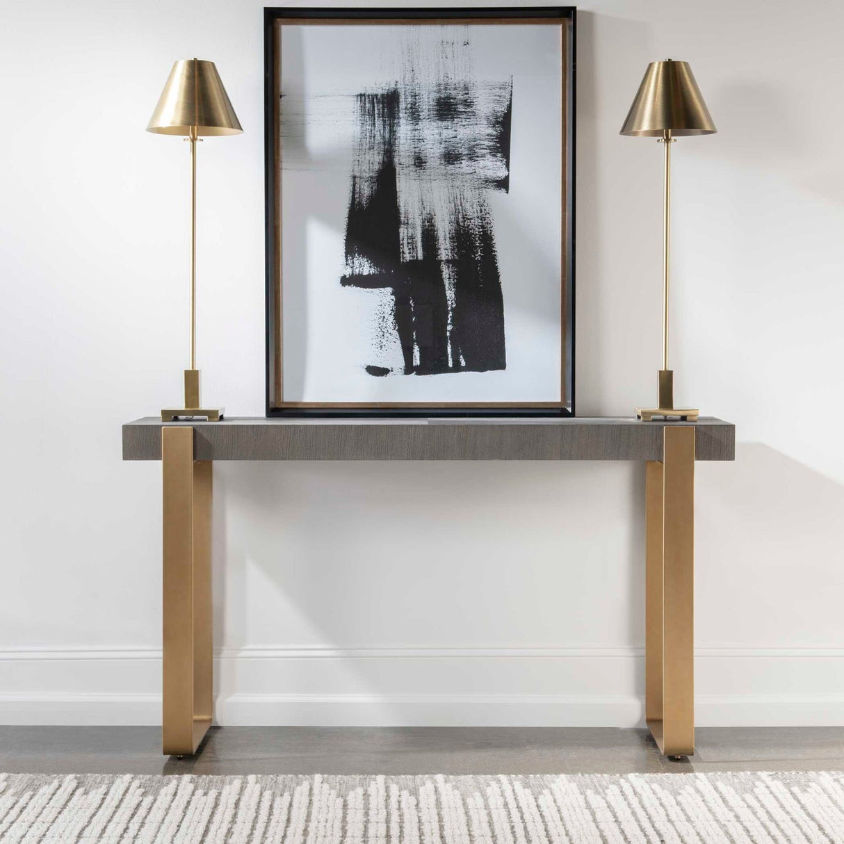 Gray Ash Console Table by Uttermost Kea, alternate view 2