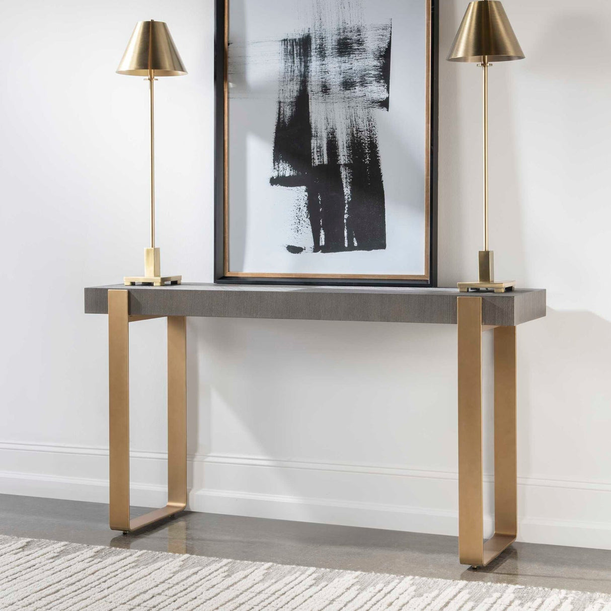 Gray Ash Console Table by Uttermost Kea, alternate view 6