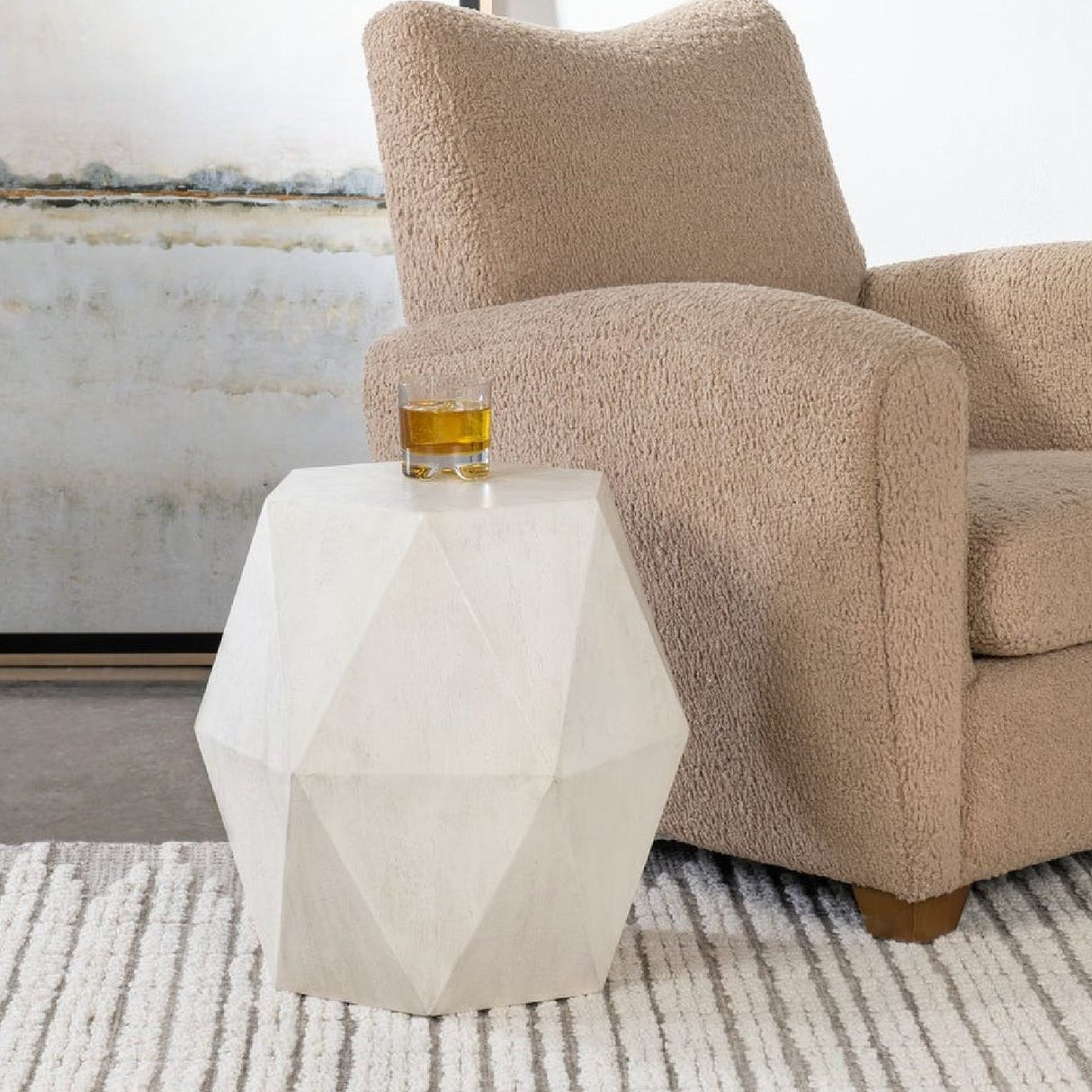 Mango Veneer Sunburst Side Table | Uttermost Volker - www.oroa.com