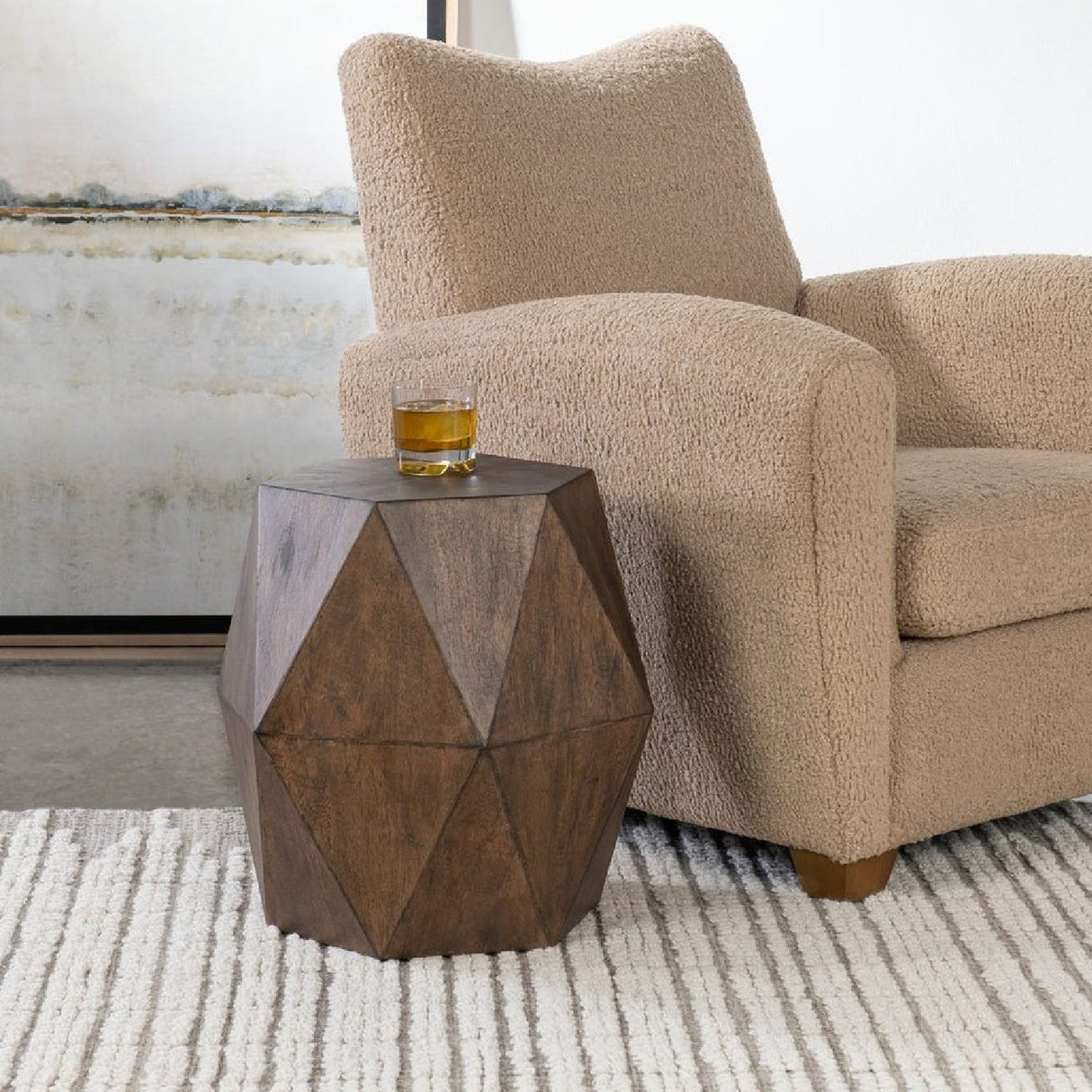 Mango Veneer Sunburst Side Table | Uttermost Volker - www.oroa.com