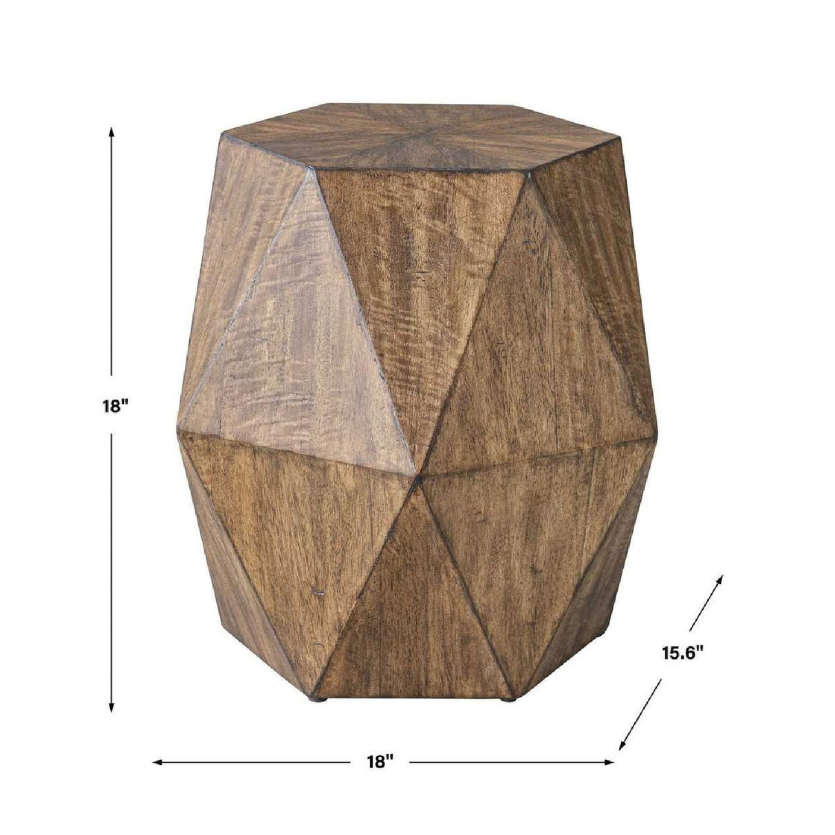 Mango Veneer Sunburst Side Table | Uttermost Volker - www.oroa.com