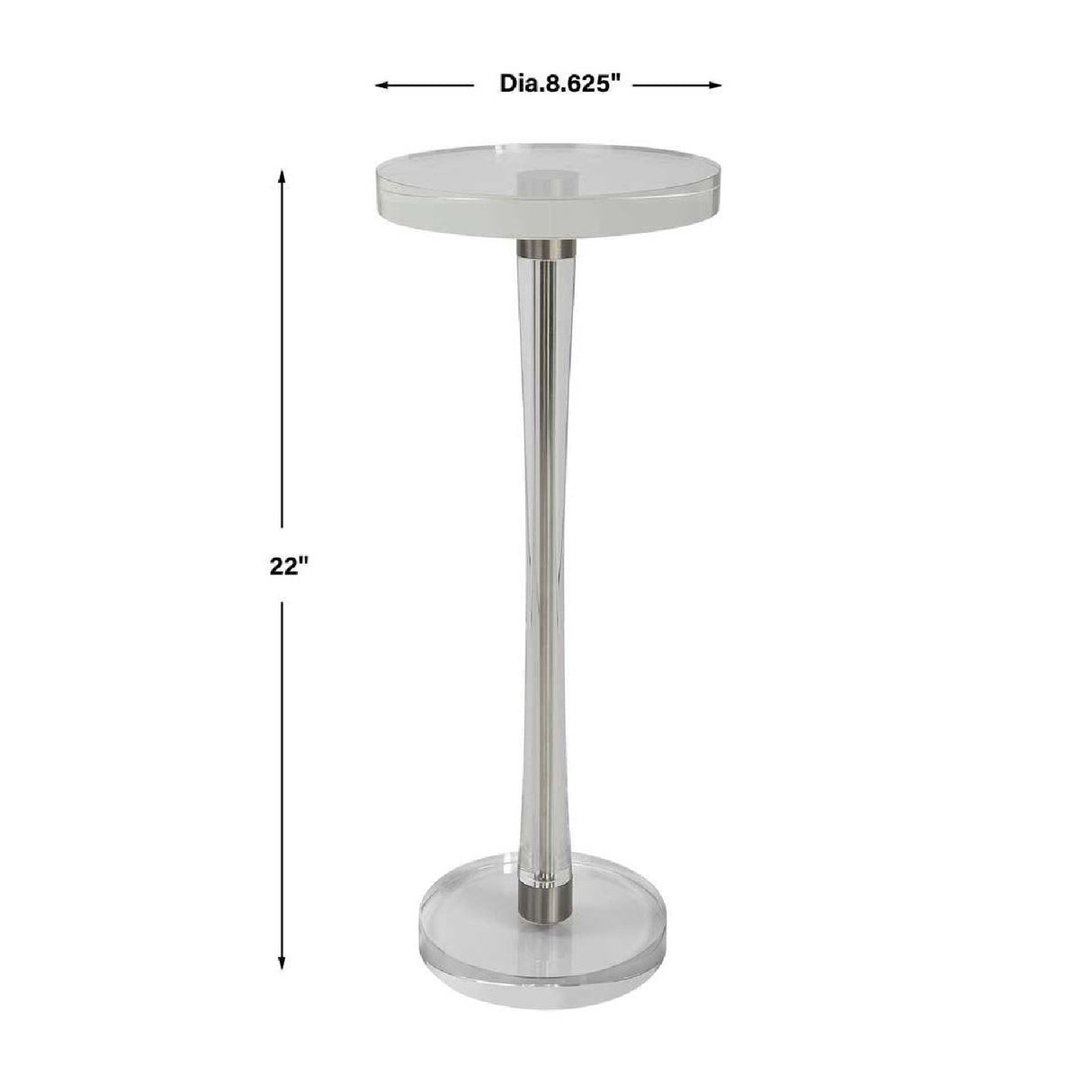 Crystal Pedestal Drink Table by Uttermost Pria, alternate view 3