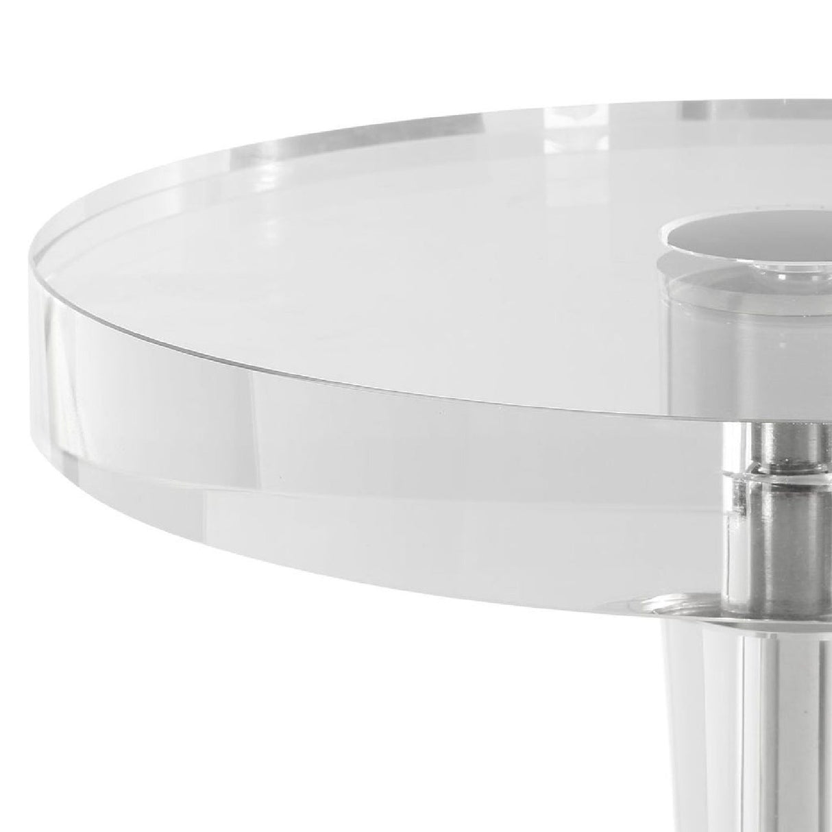 Crystal Pedestal Drink Table by Uttermost Pria, alternate view 6