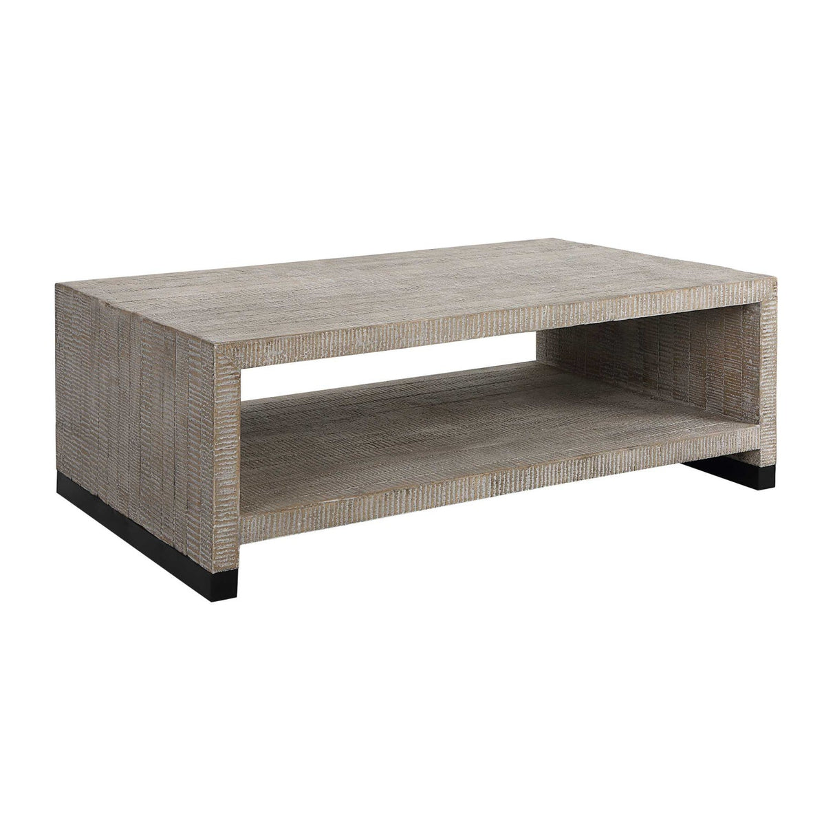 Modern European furniture - Whitewashed Wood Coffee Table - www.oroa.com