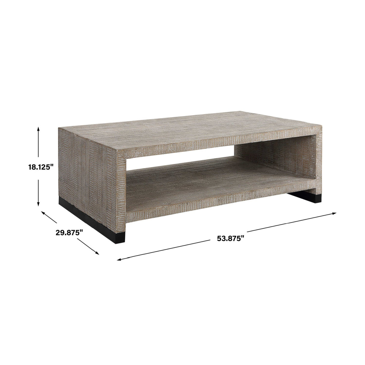 Modern European furniture - Whitewashed Wood Coffee Table - www.oroa.com