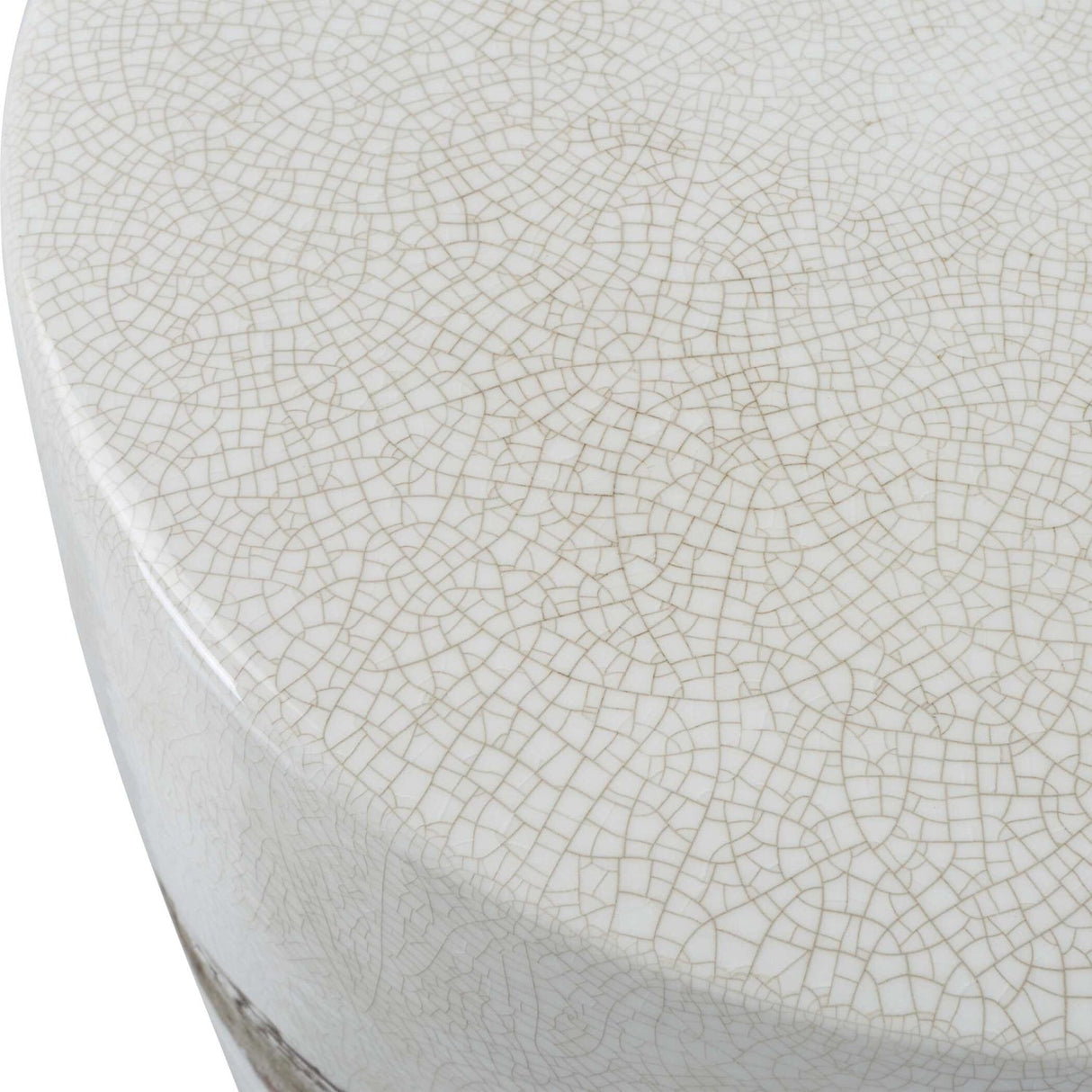 White Crackle Ceramic Garden Stool by Uttermost Comanche, alternate view 3