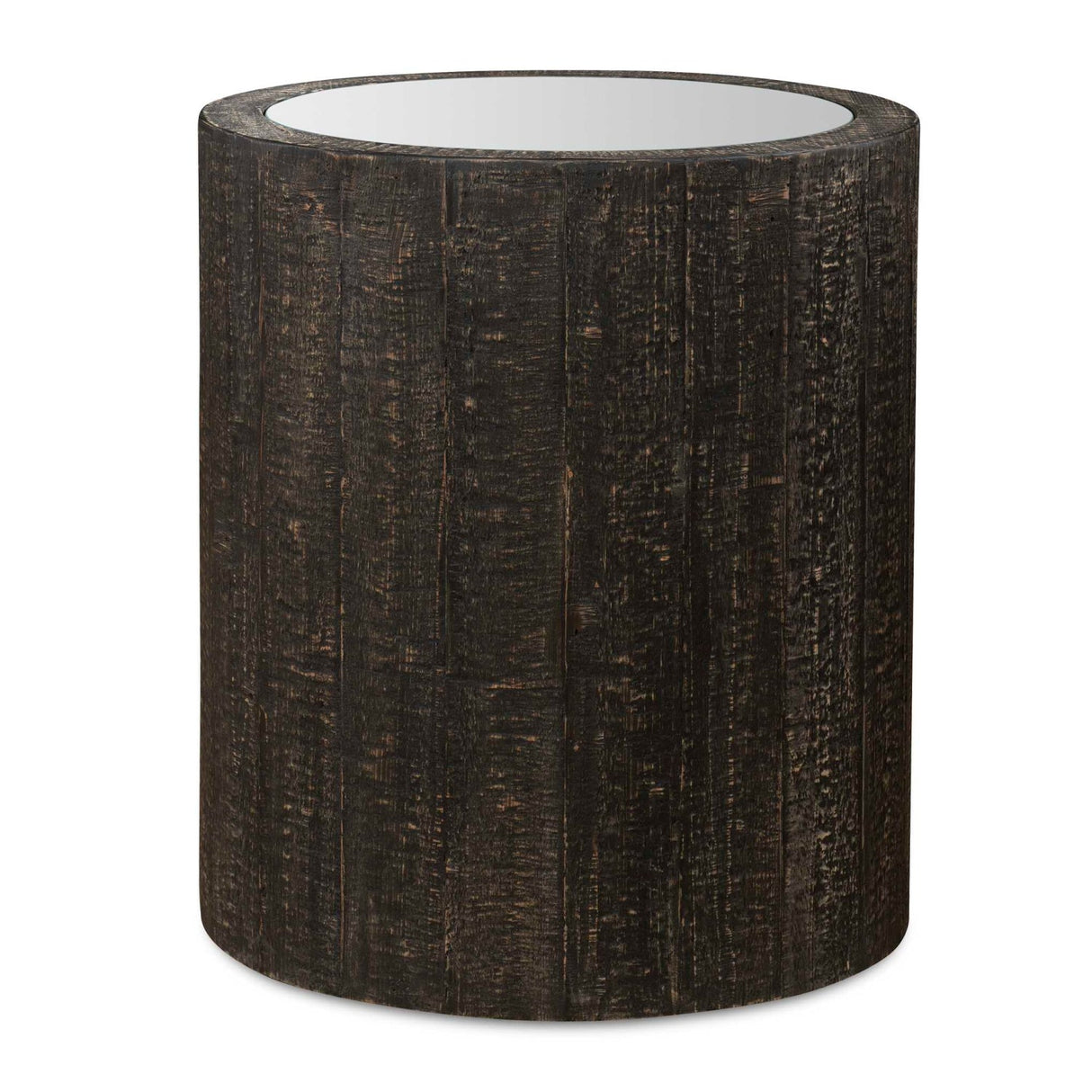 Modern European furniture - Rustic Dark Cylindrical Accent Table - www.oroa.com