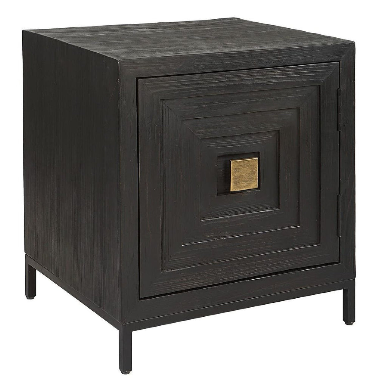 Black Wooden 1-Door Accent Cabinet by Uttermost Aiken