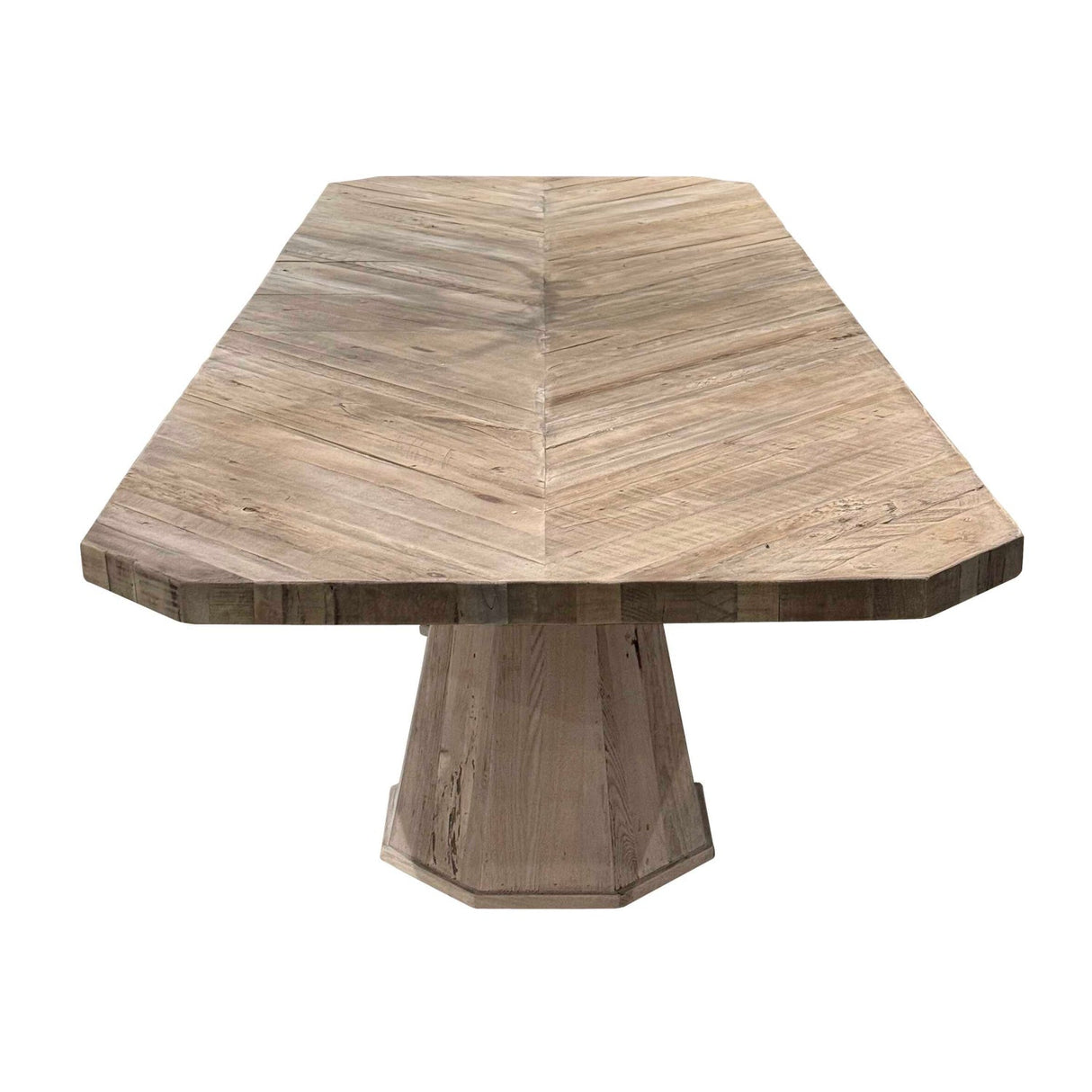 Modern European furniture - Wooden Herringbone Dining Table - www.oroa.com