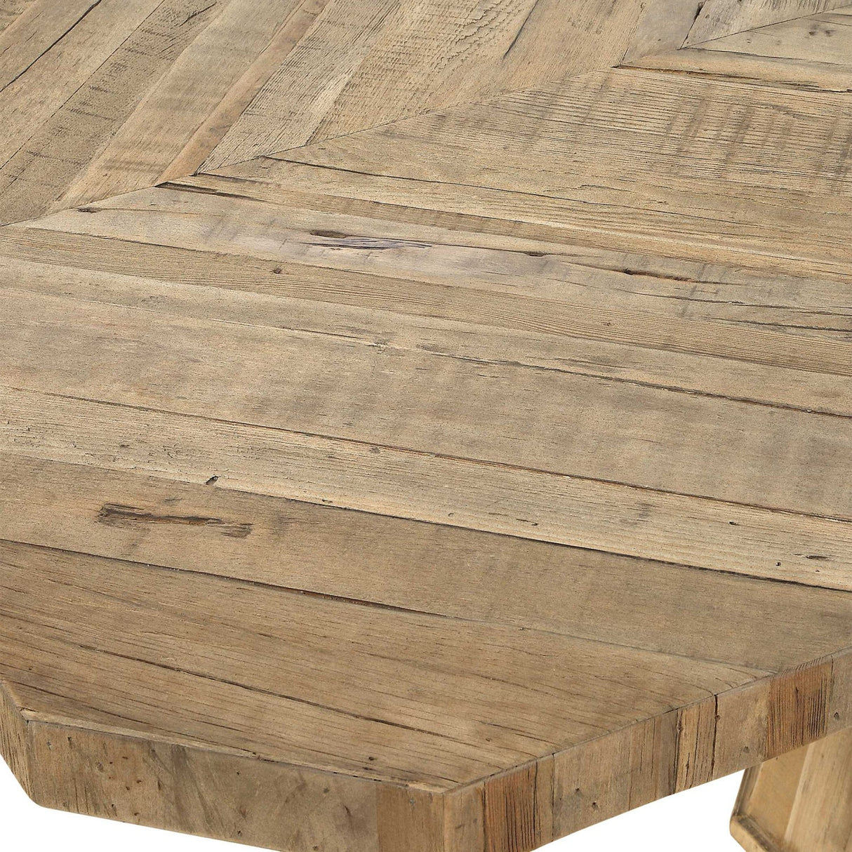 Modern European furniture - Wooden Herringbone Dining Table - www.oroa.com