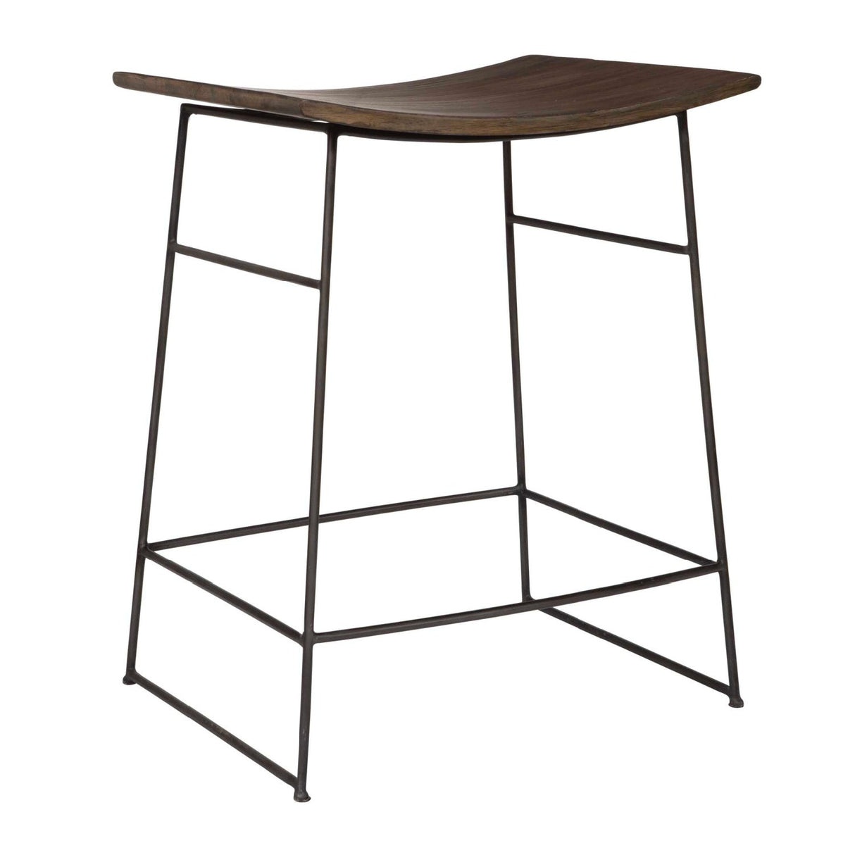 Solid Mango Scooped Counter Stool by Uttermost Thura, alternate view 3