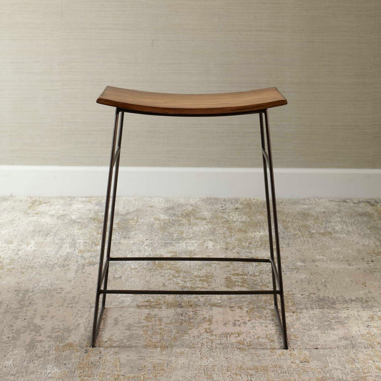 Solid Mango Scooped Counter Stool by Uttermost Thura, alternate view 6