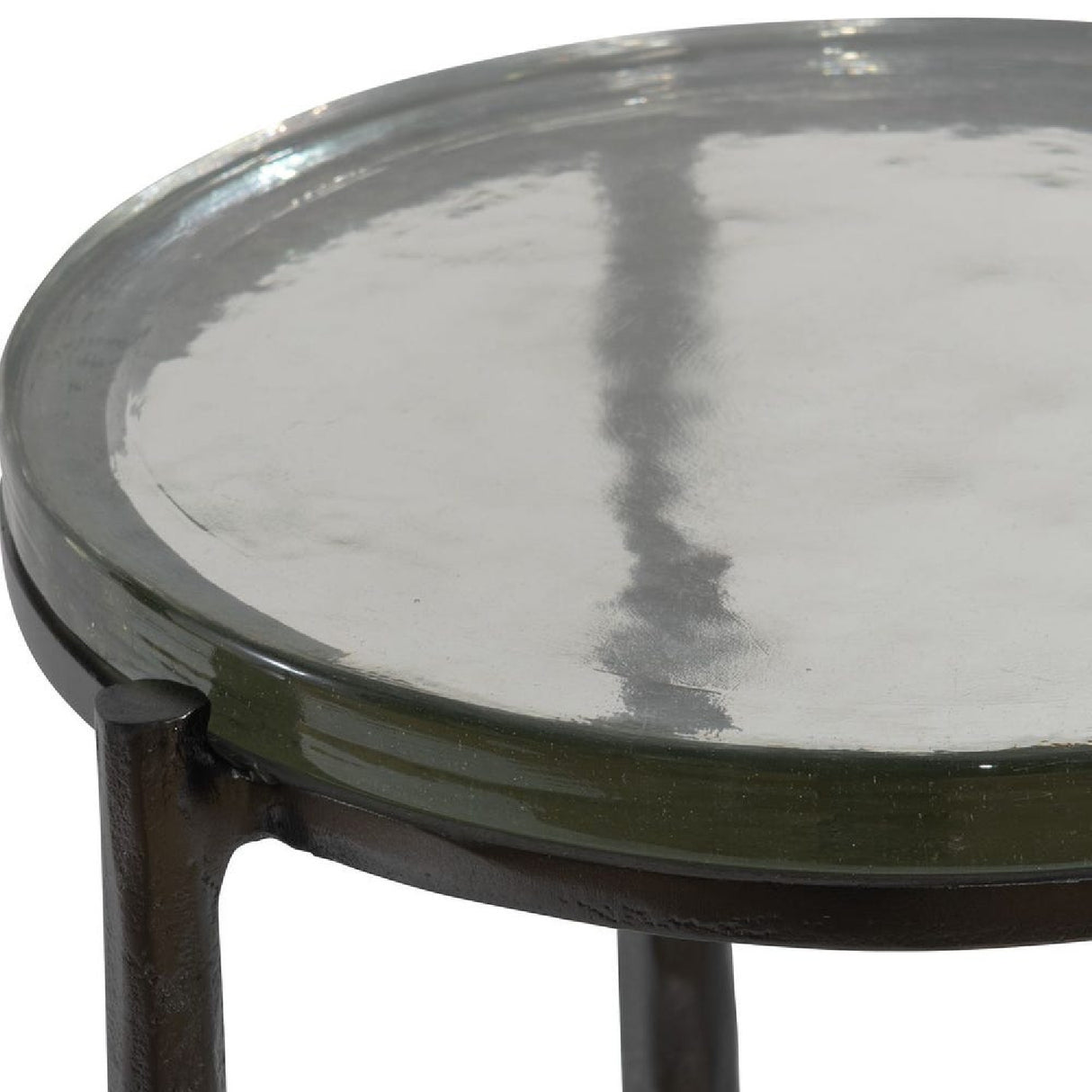 Round Glass Indoor/Outdoor Accent Table | Oroa.com