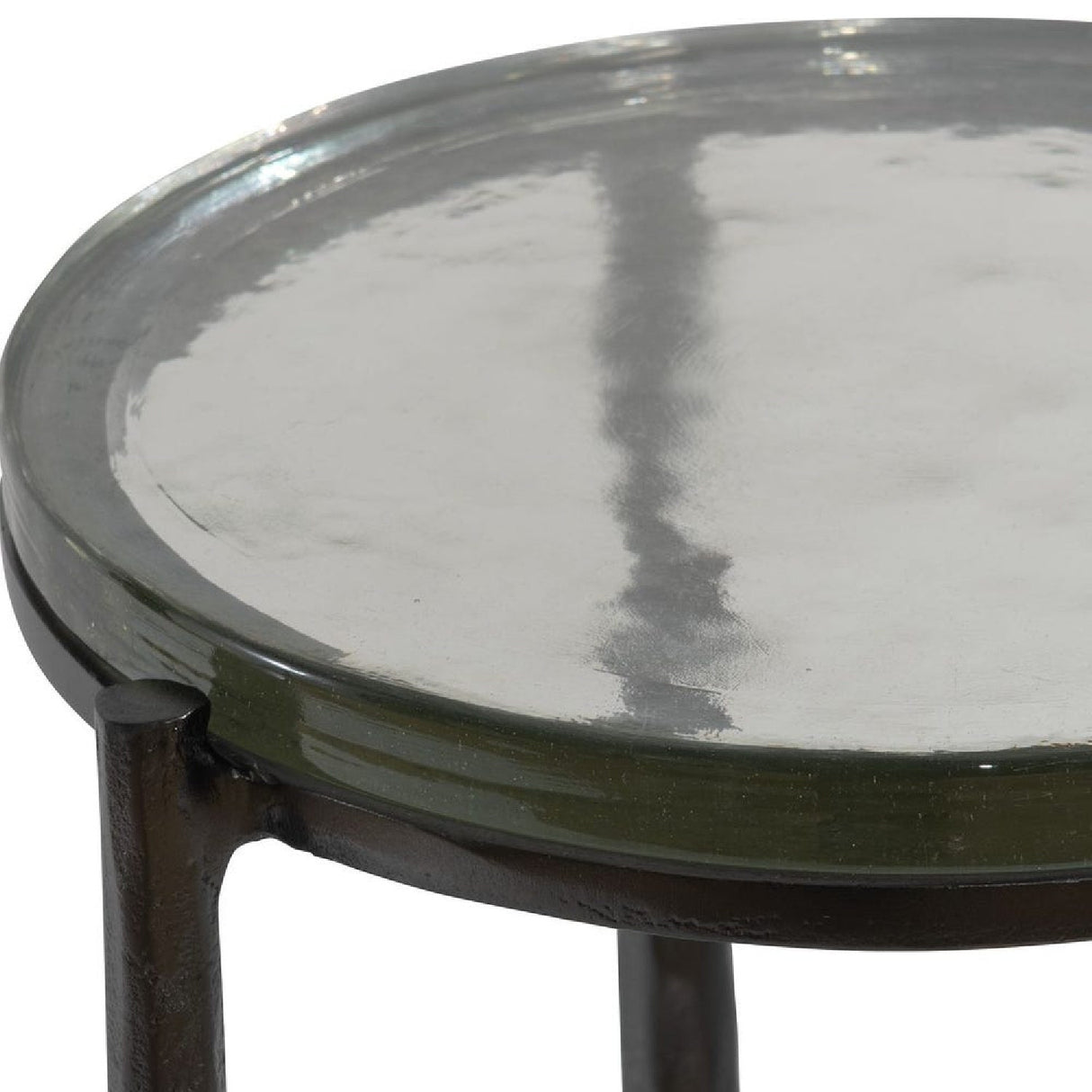 Modern European furniture - Round Glass Indoor/Outdoor Accent Table - www.oroa.com