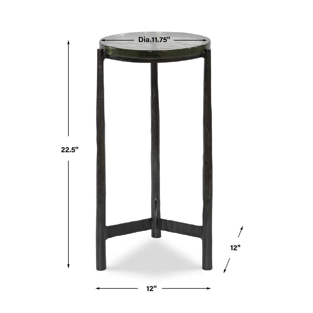 Modern European furniture - Round Glass Indoor/Outdoor Accent Table - www.oroa.com