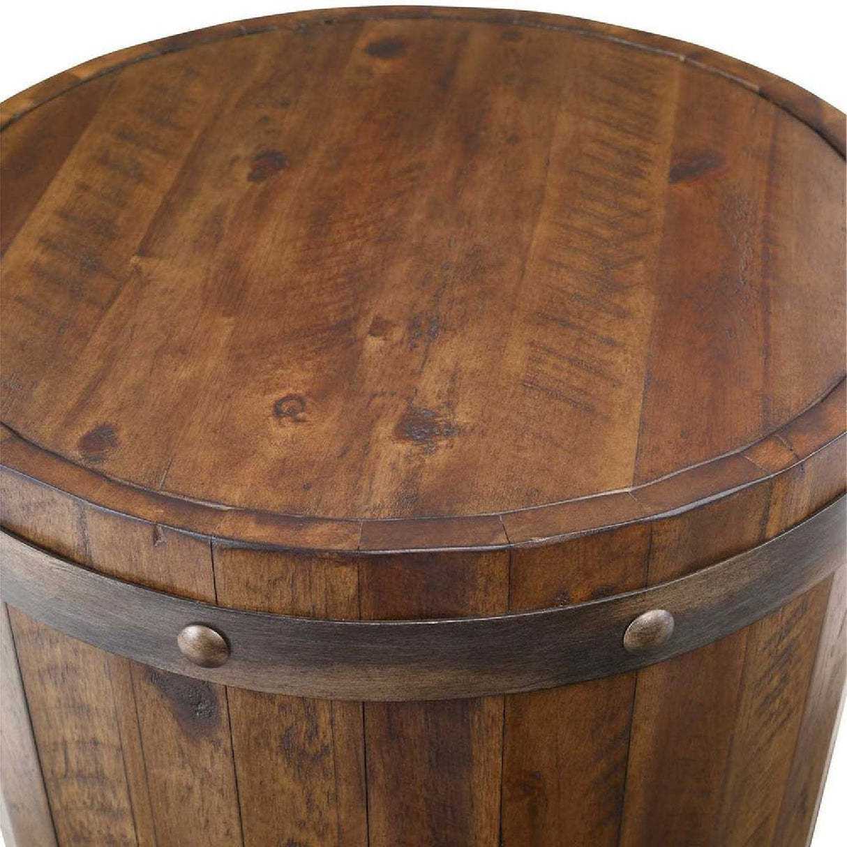 Rustic Acacia Wood Side Table by Uttermost Ceylon, alternate view 3