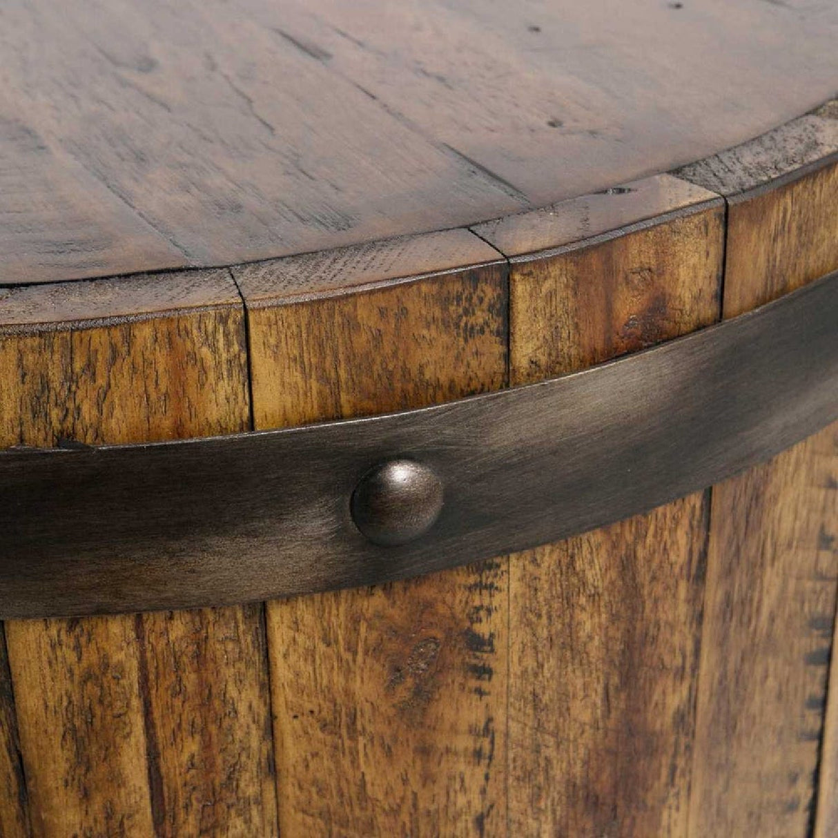 Rustic Acacia Wood Side Table by Uttermost Ceylon, alternate view 4