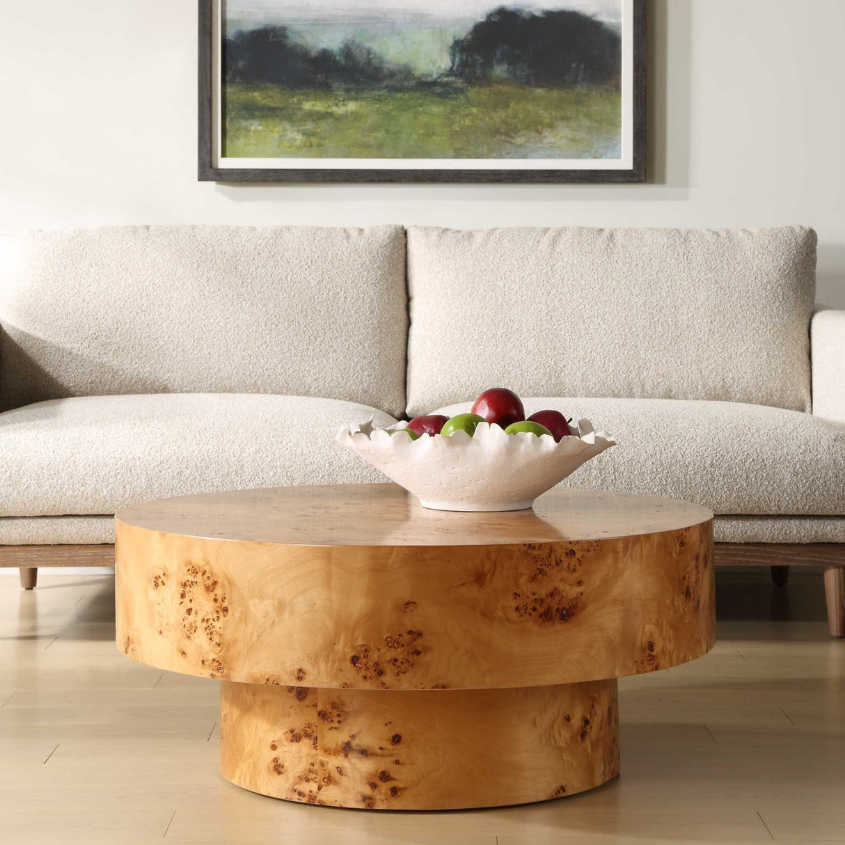 Poplar Burl Round Coffee Table by Uttermost Knots, alternate view 2