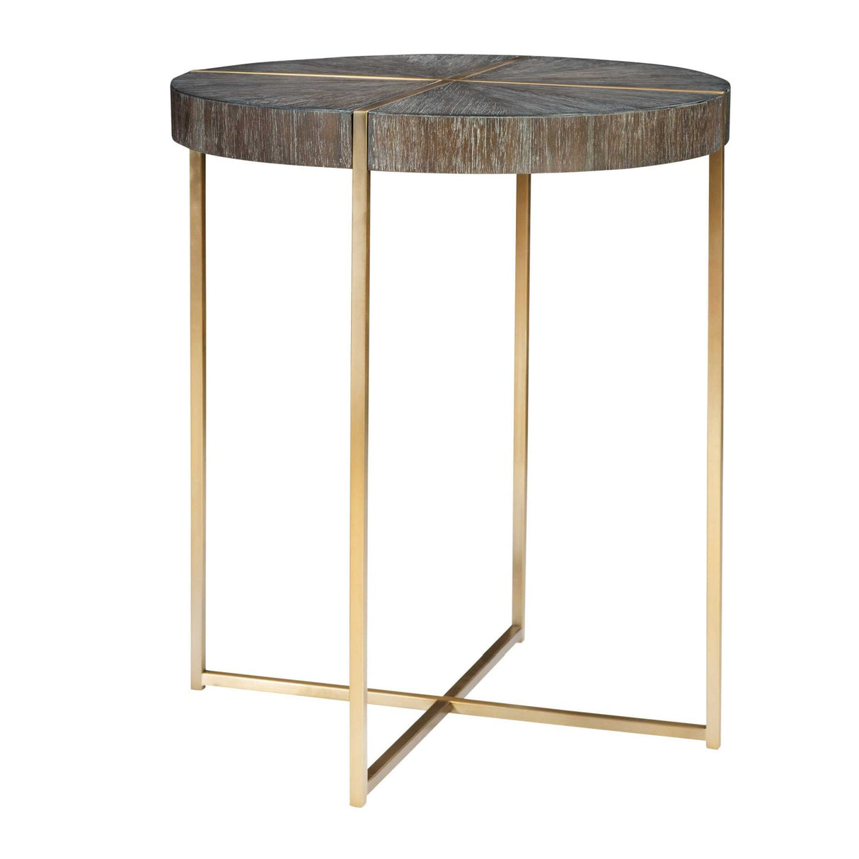 Round Acacia Veneer Accent Table by Uttermost Taja, alternate view 3