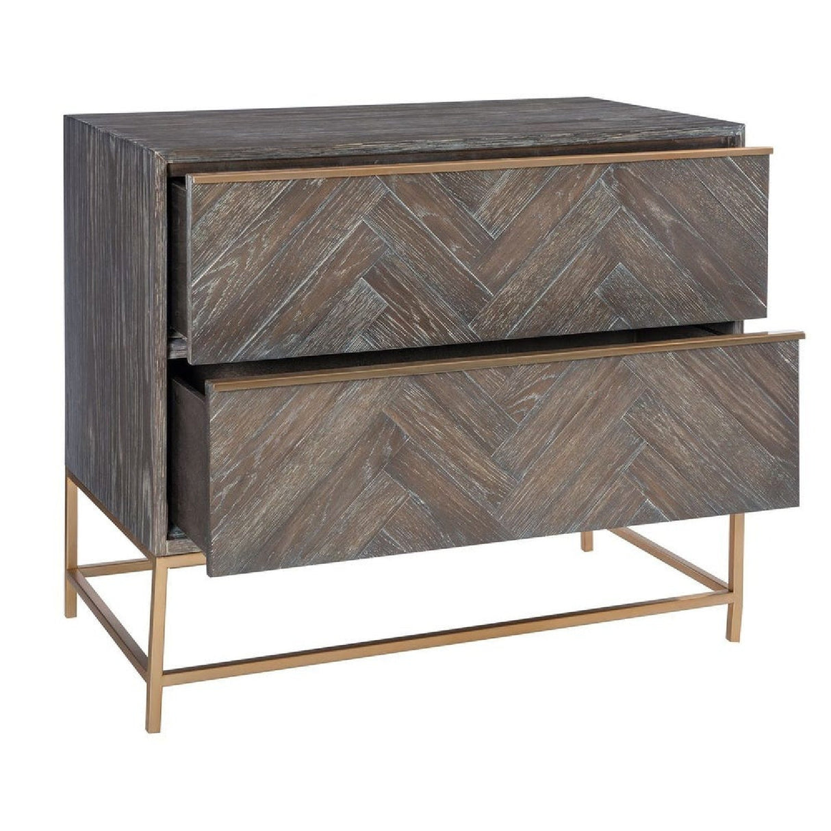 Oak Herringbone 2-Drawer Chest by Uttermost Armistead