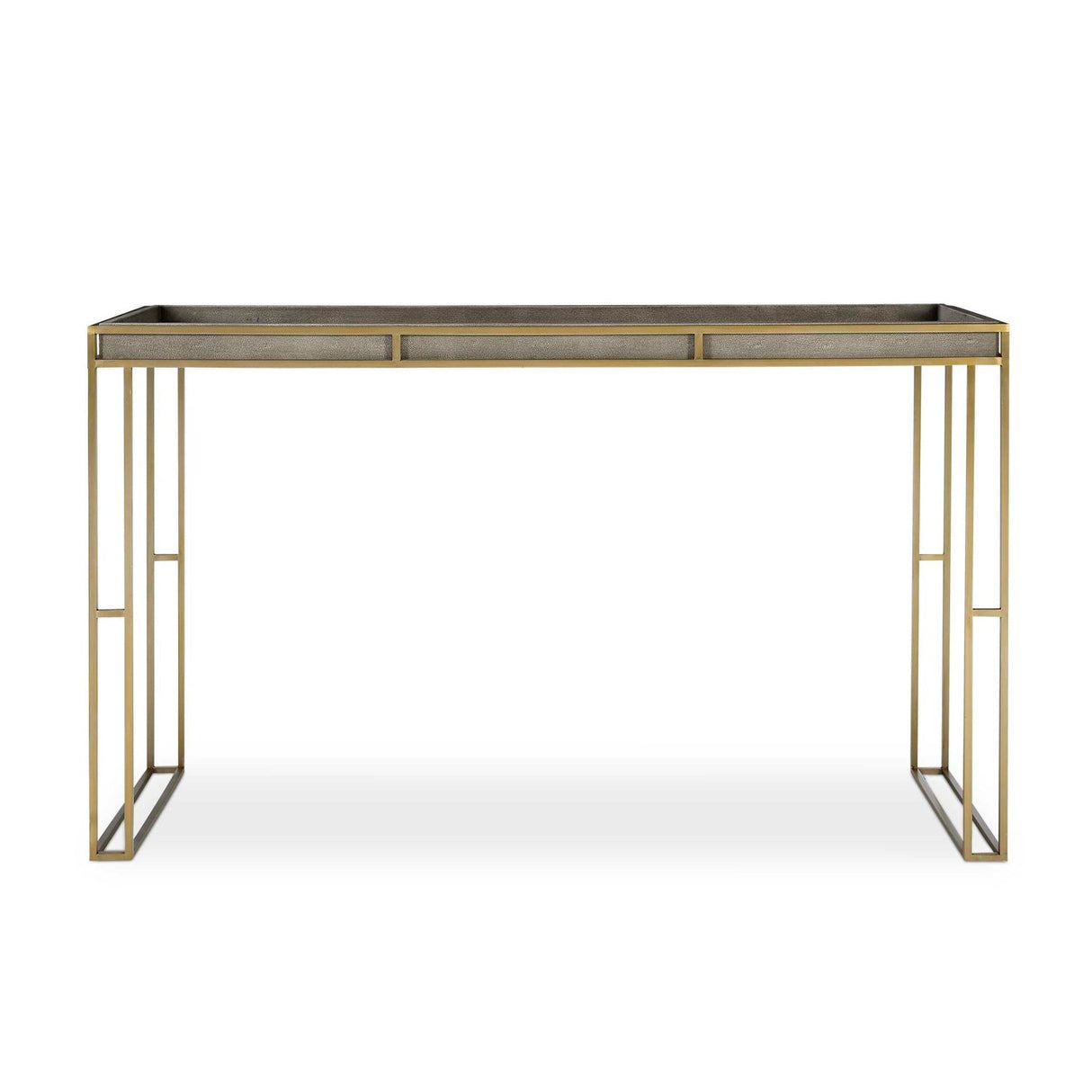 Modern European furniture - Black Shagreen Look Console Table - www.oroa.com