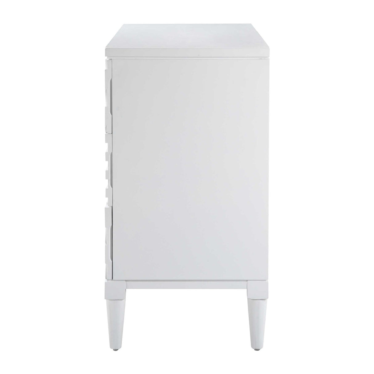 Modern European furniture - Geometric Carved 3-Drawer Chest - www.oroa.com