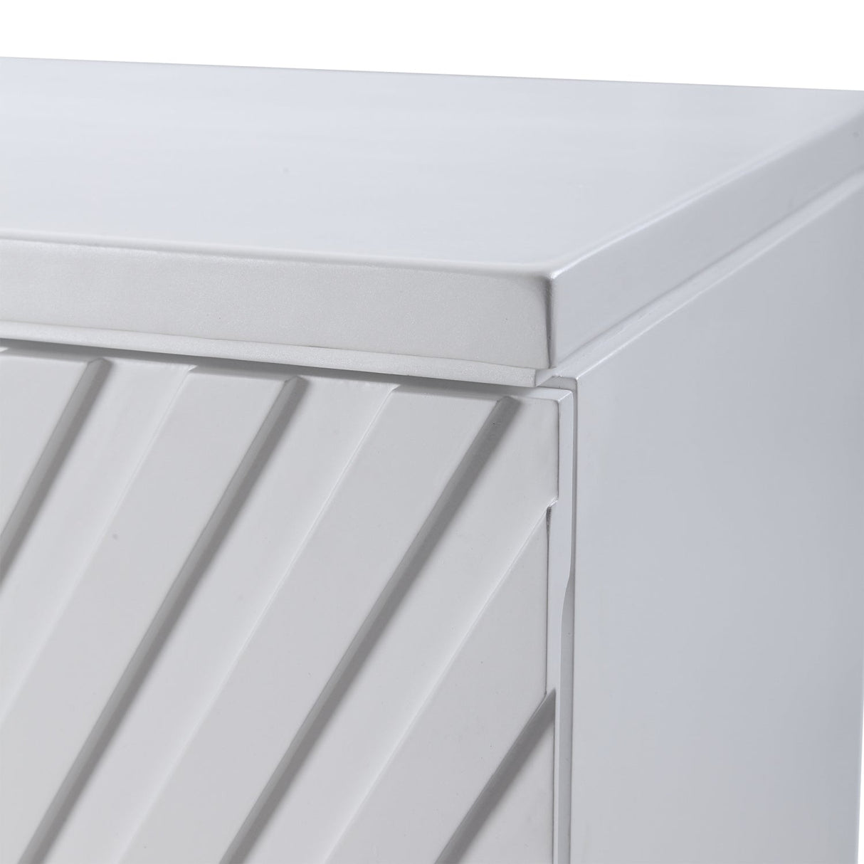 Modern European furniture - Geometric Carved 3-Drawer Chest - www.oroa.com