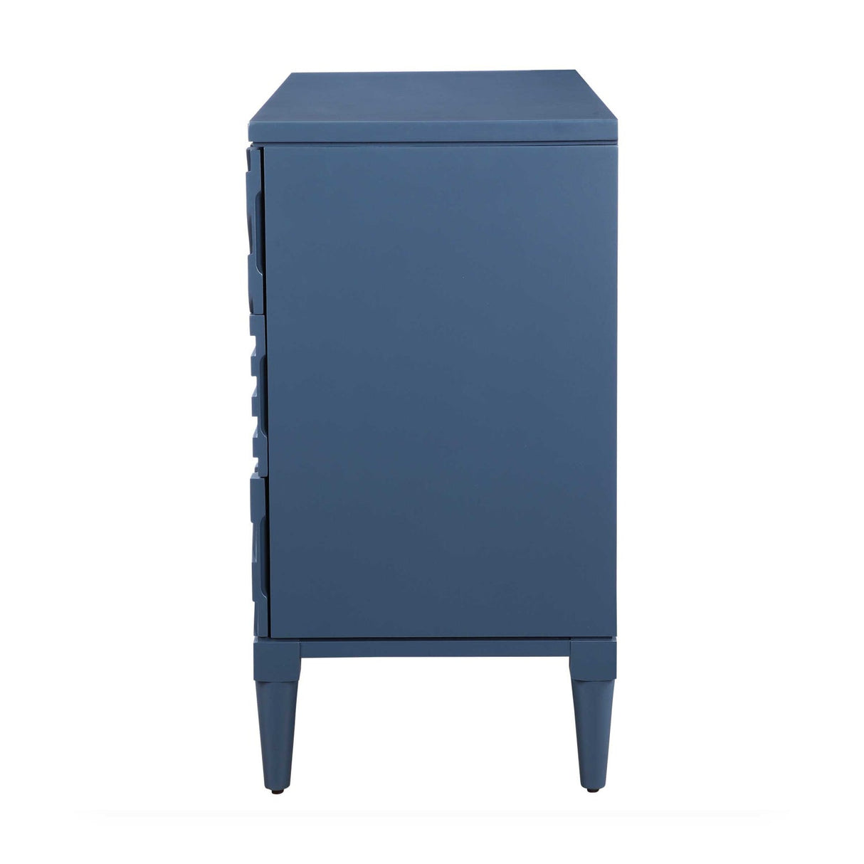 Modern European furniture - Geometric Carved 3-Drawer Chest - www.oroa.com