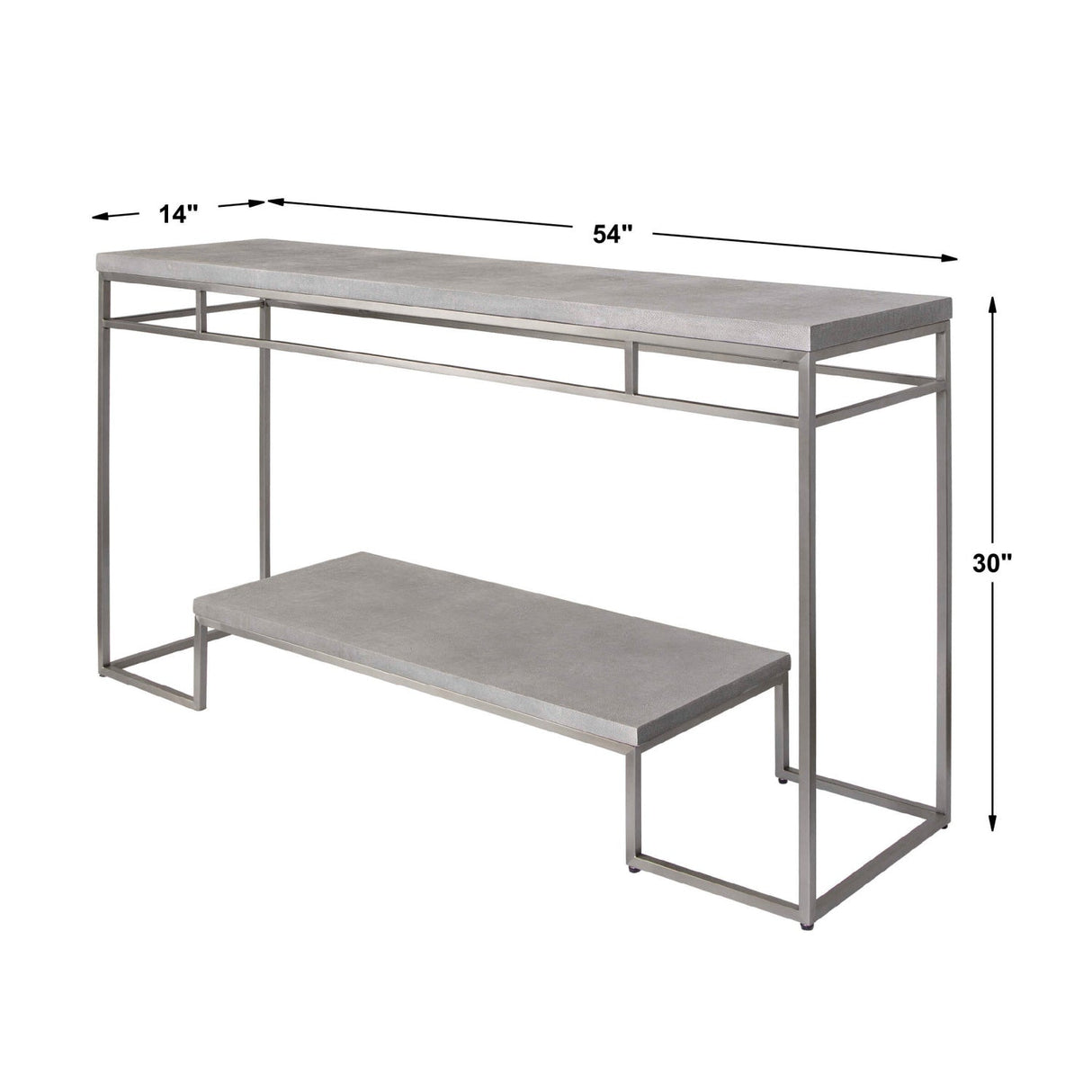Modern European furniture - Brushed Nickel Console Table - www.oroa.com