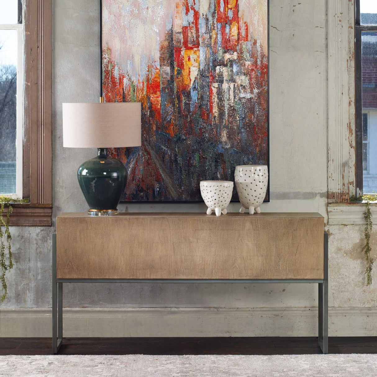 Modern European furniture - Solid Mahogany Console Table - www.oroa.com