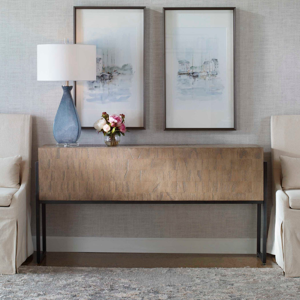 Modern European furniture - Solid Mahogany Console Table - www.oroa.com