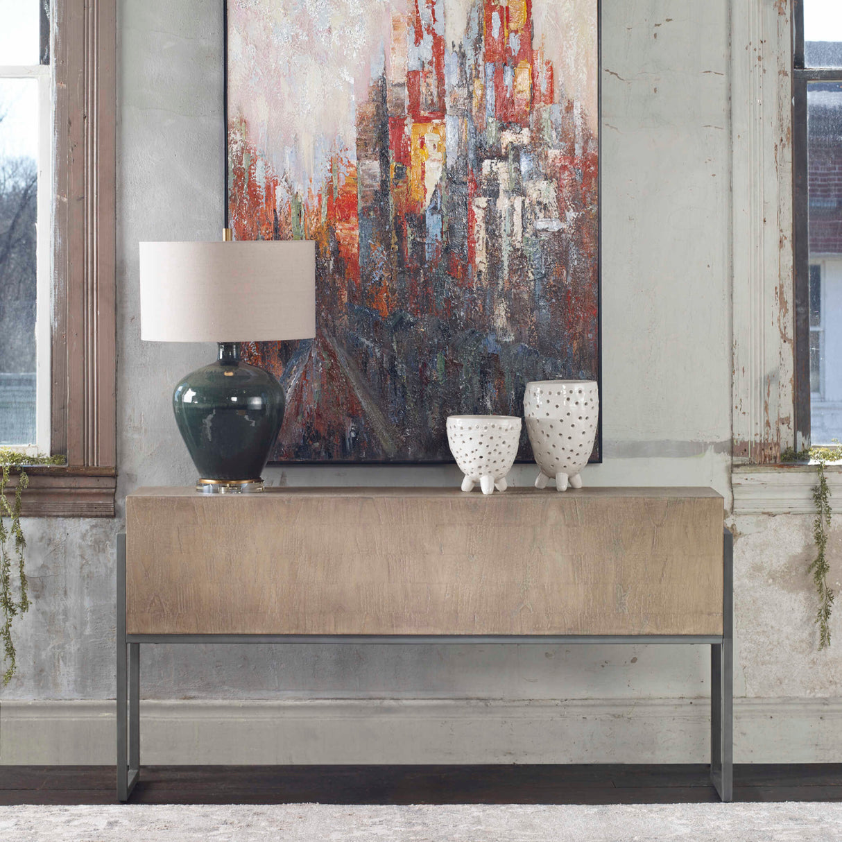 Modern European furniture - Solid Mahogany Console Table - www.oroa.com