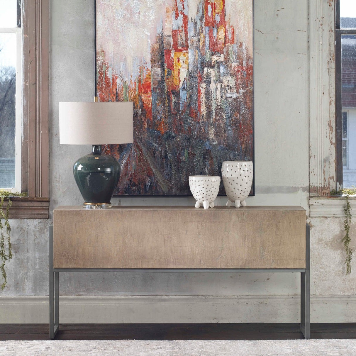 Modern European furniture - Solid Mahogany Console Table - www.oroa.com