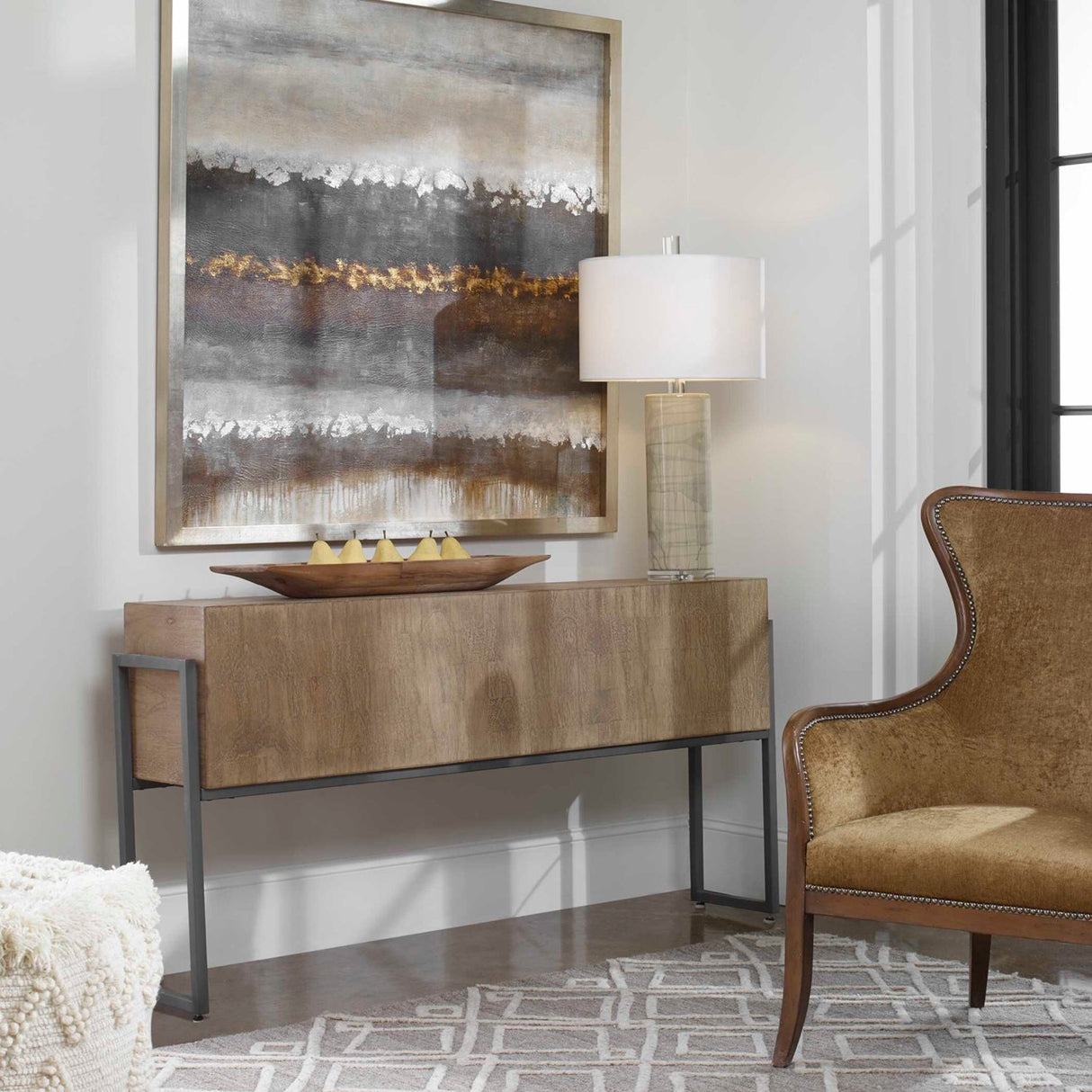Modern European furniture - Solid Mahogany Console Table - www.oroa.com