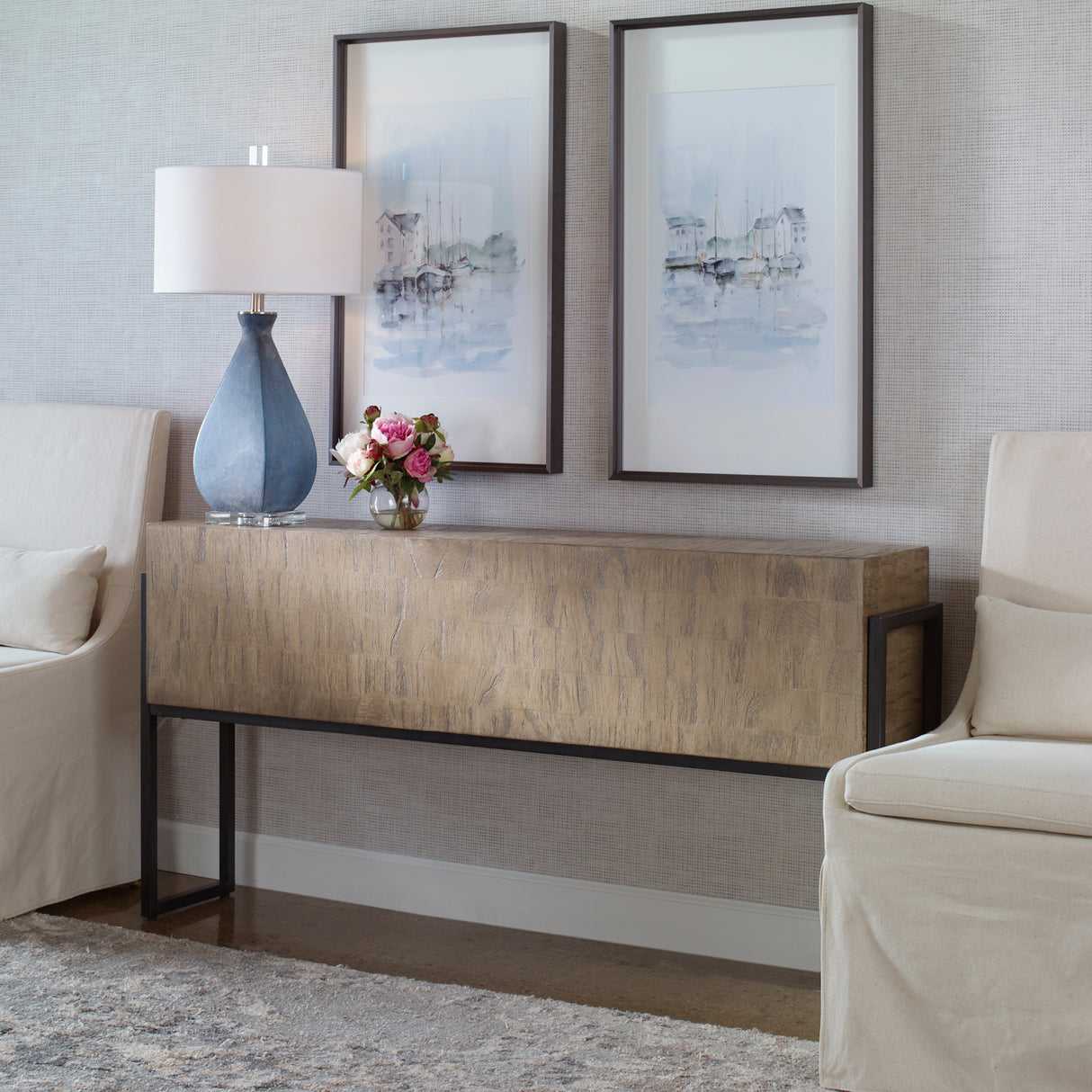 Modern European furniture - Solid Mahogany Console Table - www.oroa.com