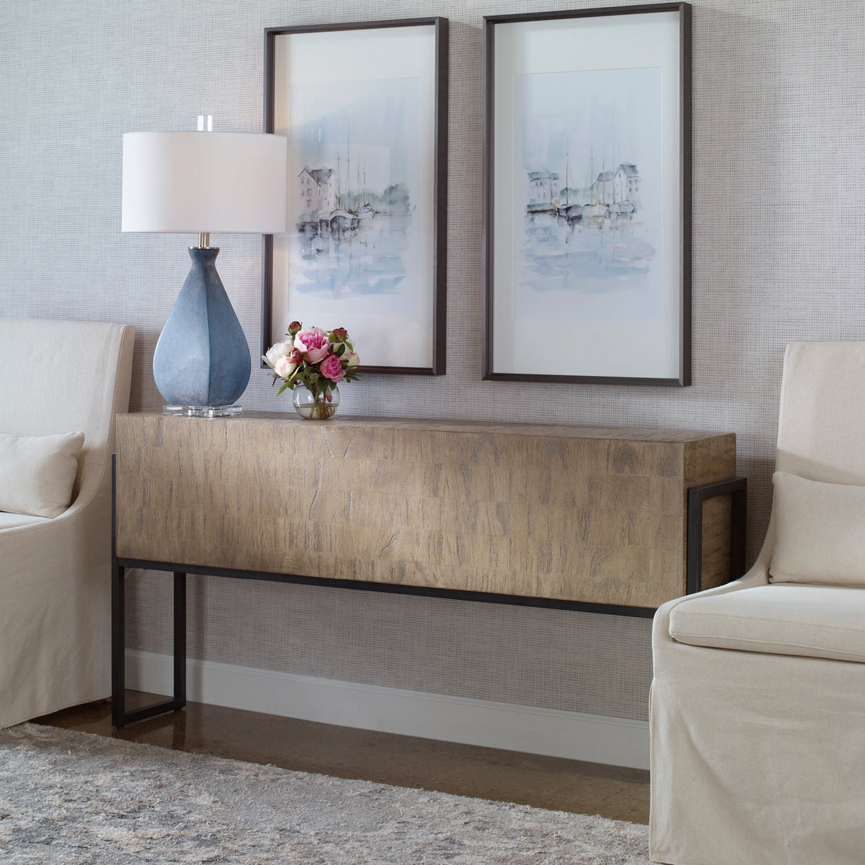 Modern European furniture - Solid Mahogany Console Table - www.oroa.com