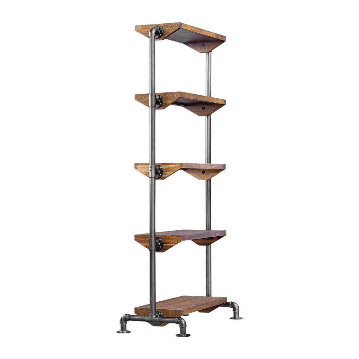 Modern European furniture - Acacia Wood 5-Shelf Bookcase - www.oroa.com