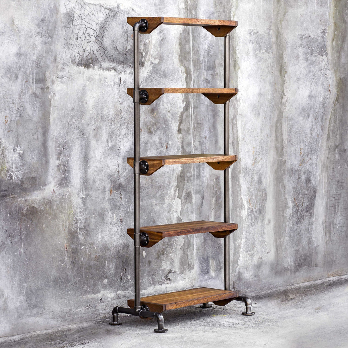 Modern European furniture - Acacia Wood 5-Shelf Bookcase - www.oroa.com