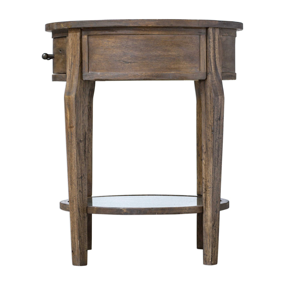 Modern European furniture - Wooden Round 1-Drawer Side Table - www.oroa.com
