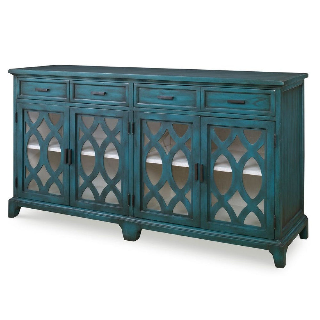 Green Wooden Cutouts Credenza by Uttermost Oksana, alternate view 3