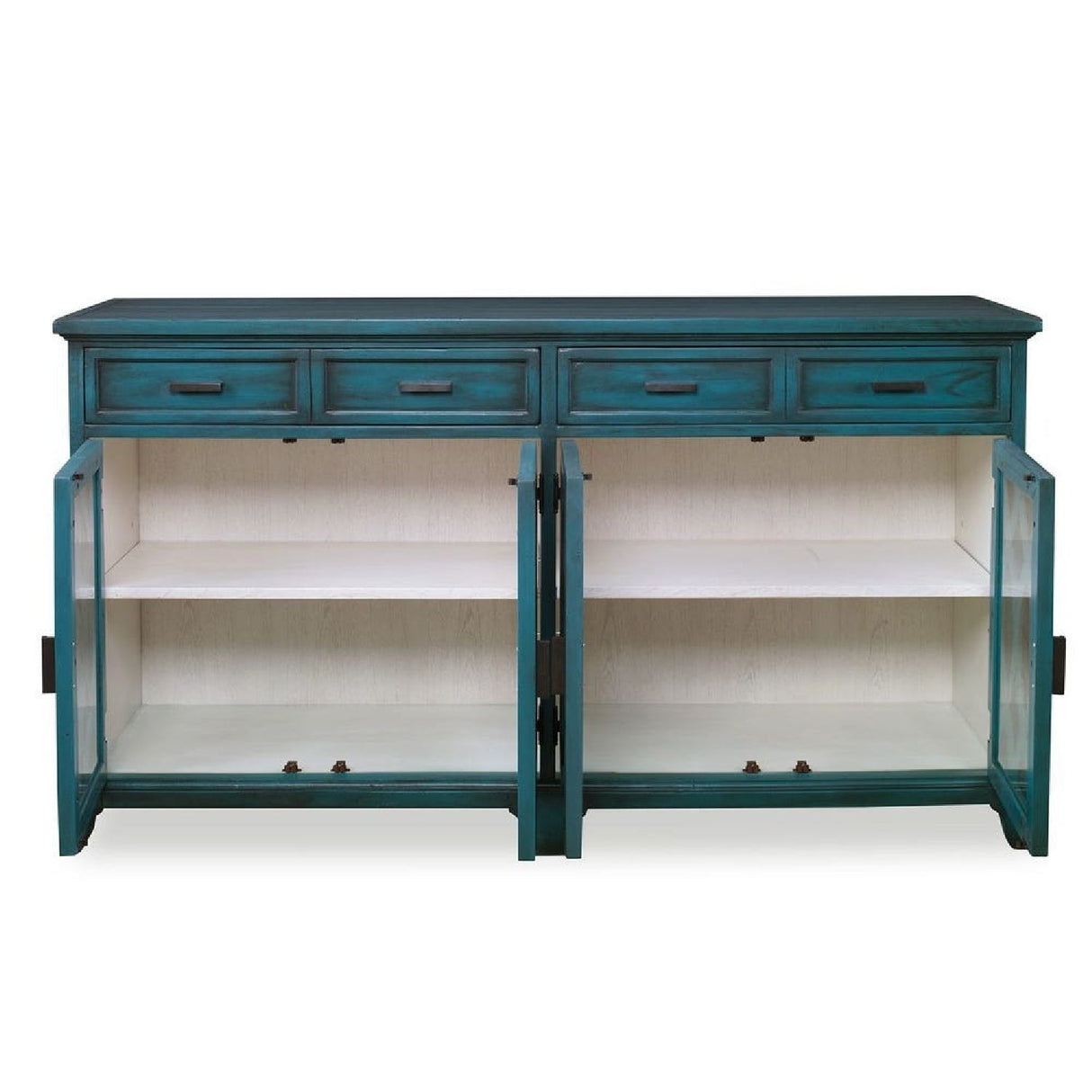 Modern European furniture - Green Wooden Cutouts Credenza - www.oroa.com