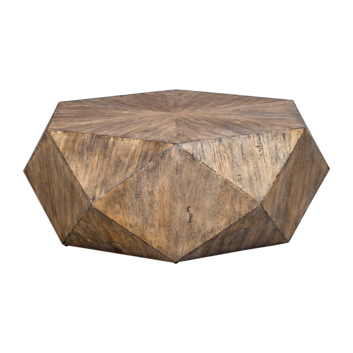 Modern European furniture - Faceted Mango Veneer Coffee Table - www.oroa.com