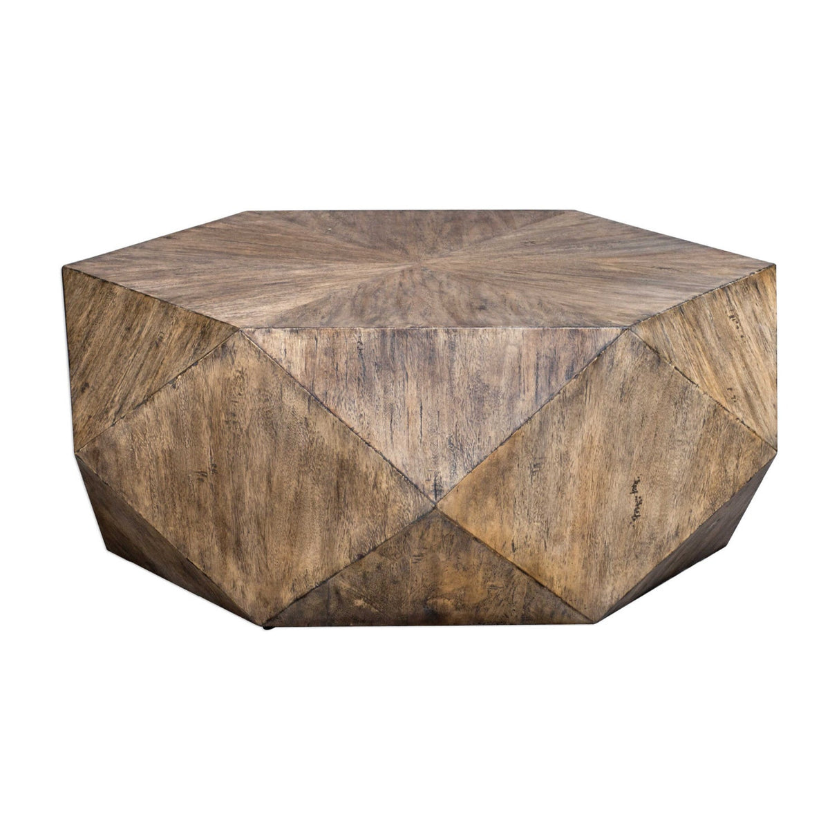 Modern European furniture - Faceted Mango Veneer Coffee Table - www.oroa.com