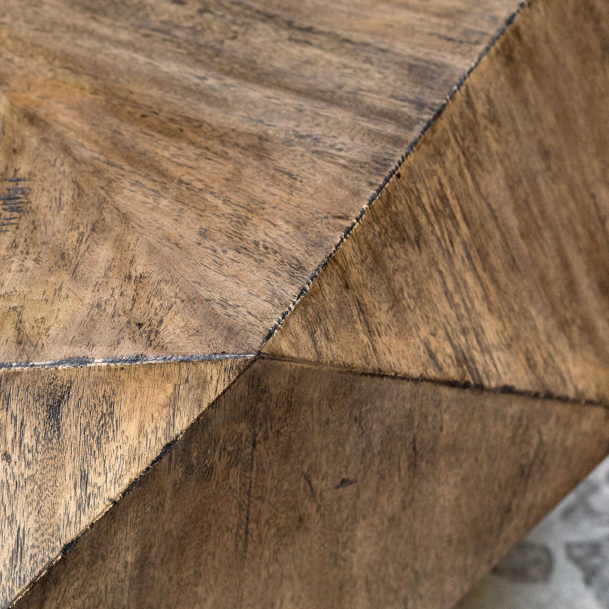 Modern European furniture - Faceted Mango Veneer Coffee Table - www.oroa.com