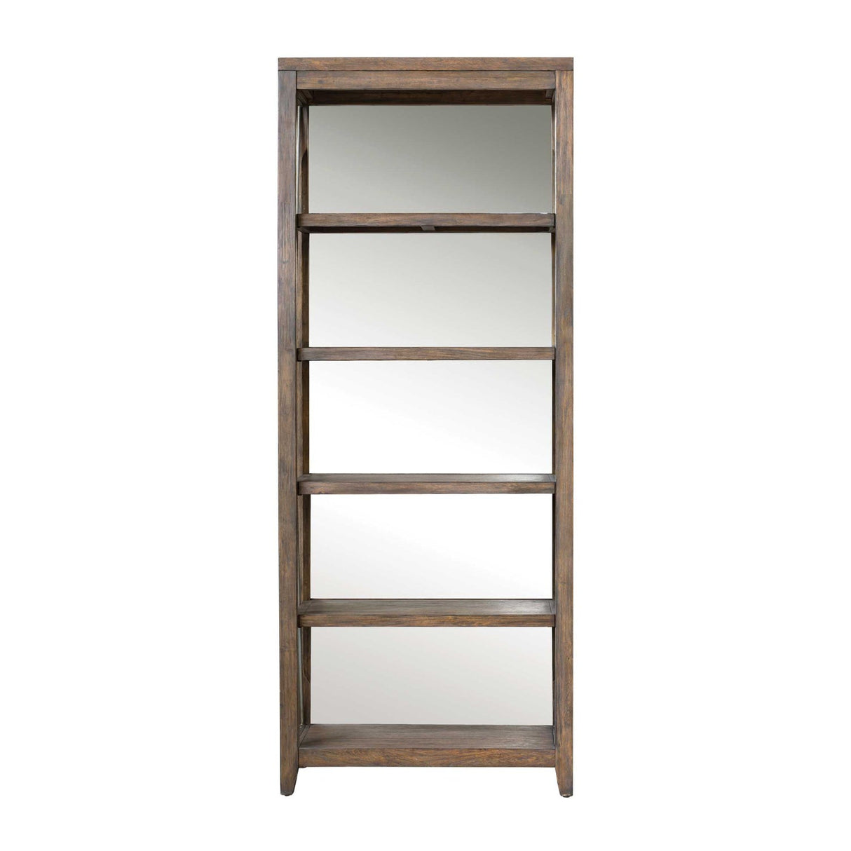 Modern European furniture - Weathered Oak Mirrored Bookshelf - www.oroa.com