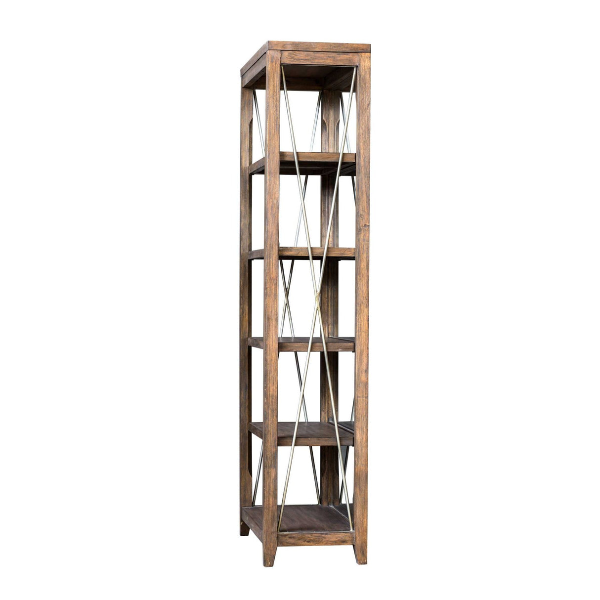 Modern European furniture - Weathered Oak Mirrored Bookshelf - www.oroa.com