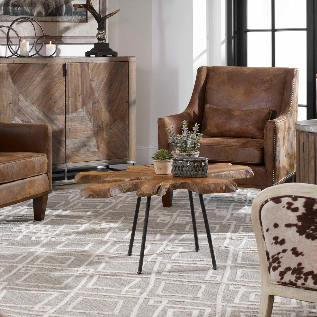 Modern European furniture - Organic Teak Wood Coffee Table - www.oroa.com