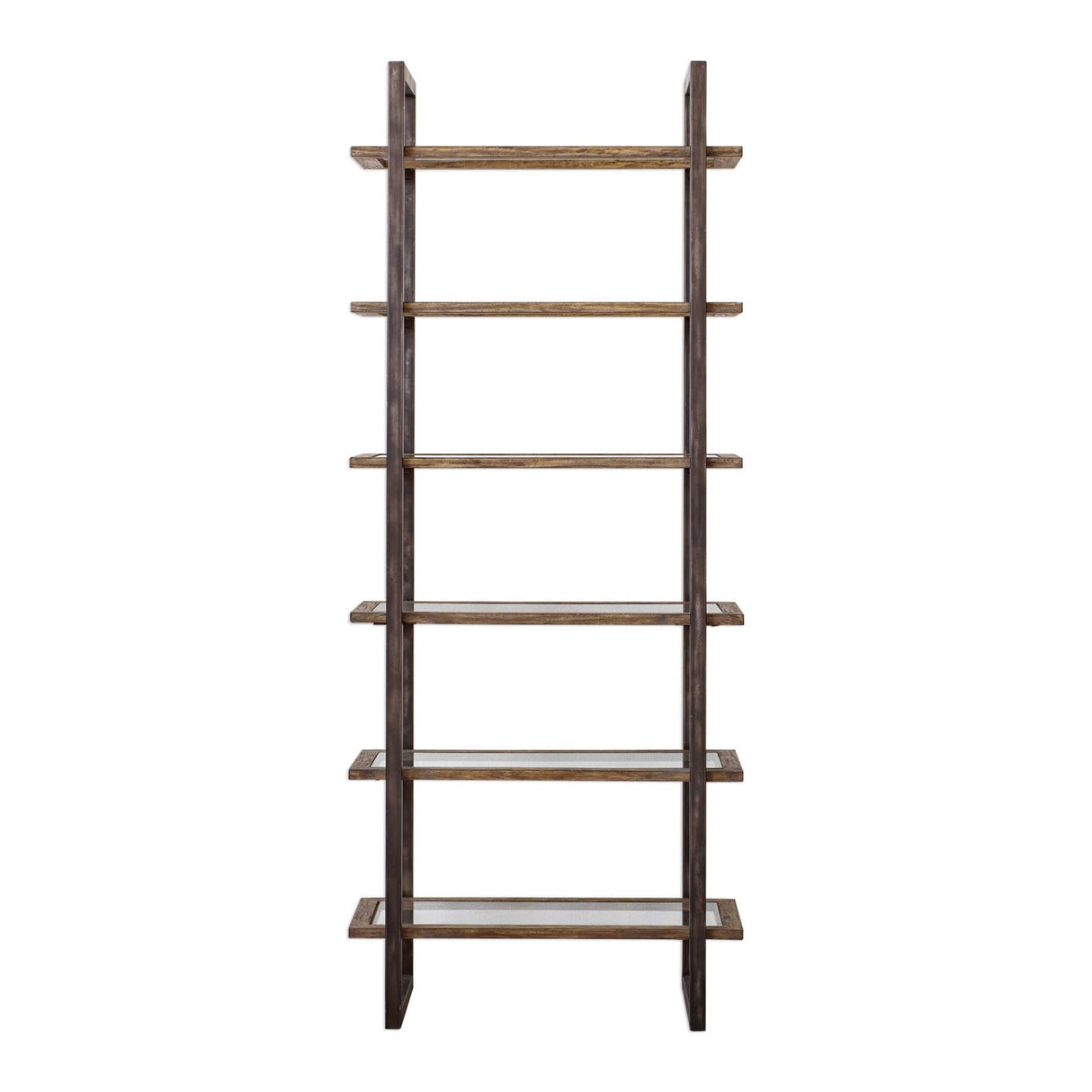 Modern European furniture - Iron Frame 6-Shelf Bookcase - www.oroa.com