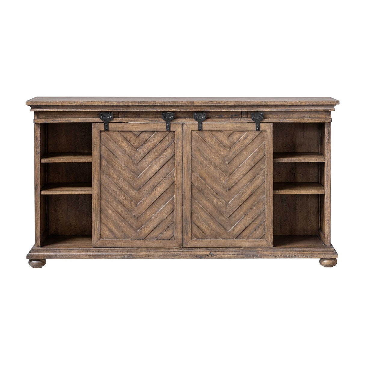 Wooden Chevron Media Console by Uttermost Primalia