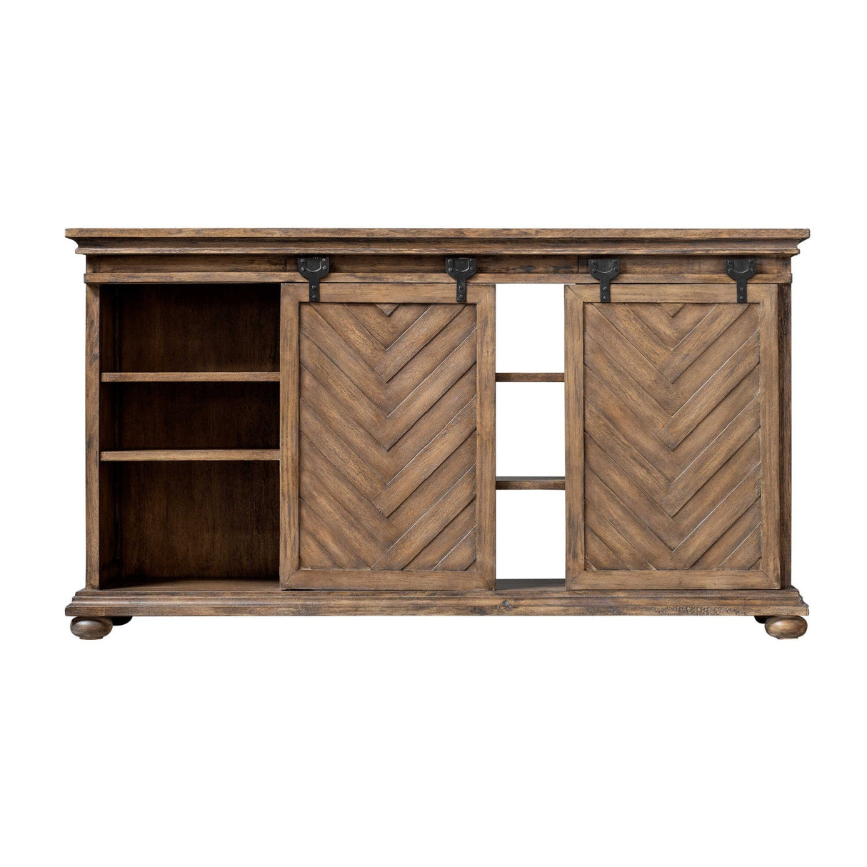 Wooden Chevron Media Console by Uttermost Primalia, alternate view 4